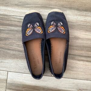Kate Spade Aflutter Butterfly Embroidery Espadrille Flat Loafer Women Size 8.5